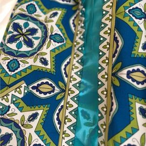Chico's Blue and Green Patterned Fabric